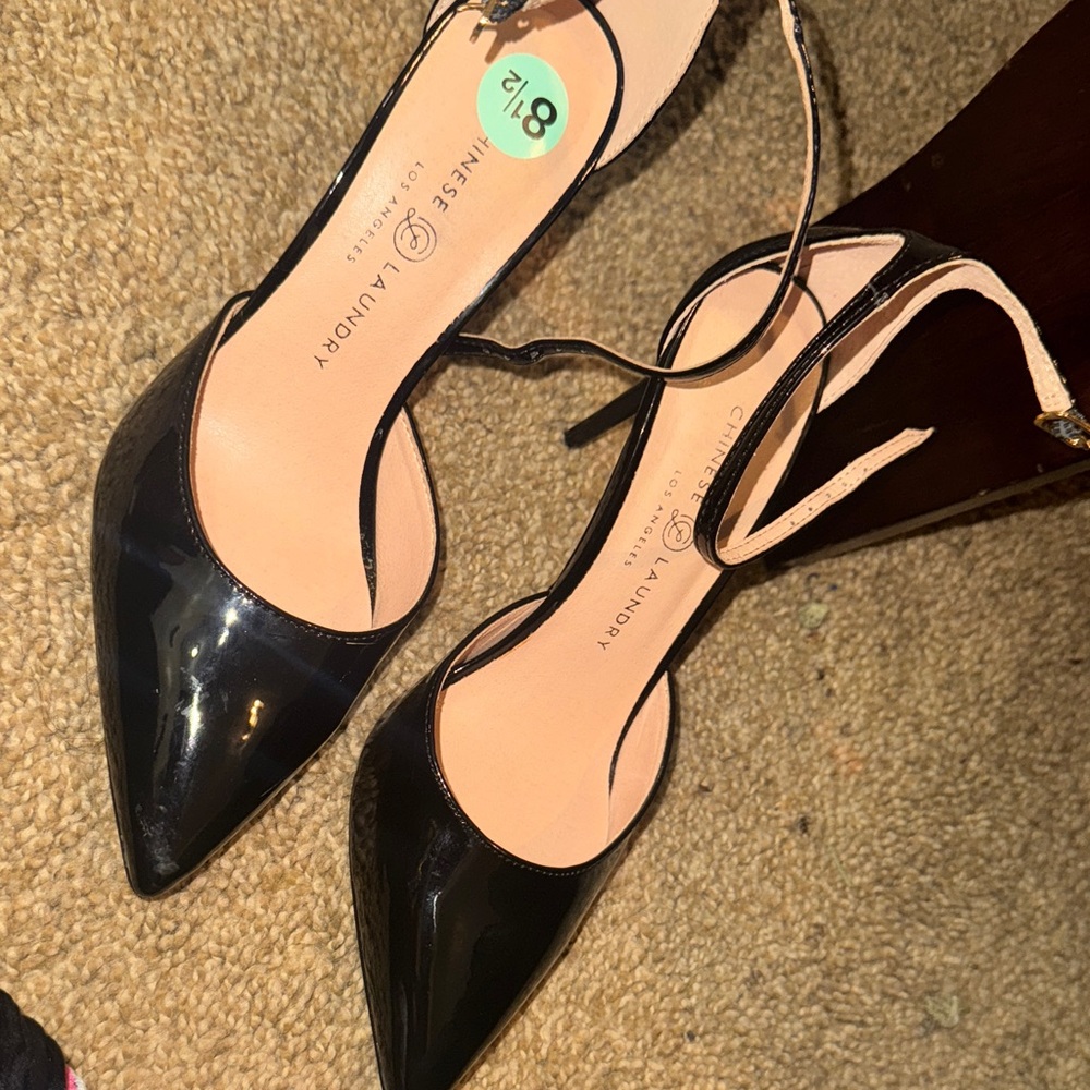 Chinese Laundry Glossy Black Heels